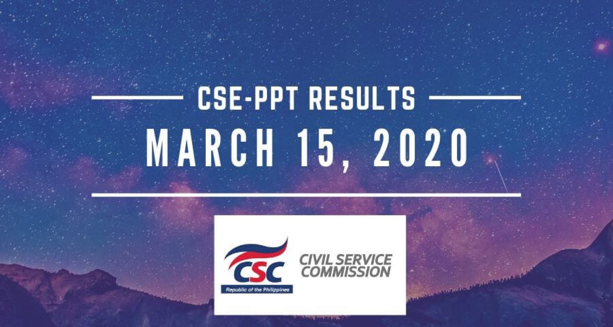 Civil Service Exam Results March 15, 2020 CSE Passers (Full List)
